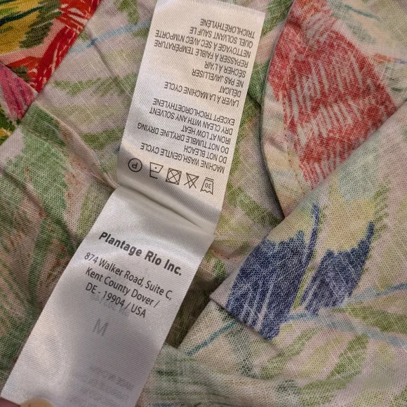 Farm Rio Macaw Leaves Cutout Waist Linen Blend Mini Dress Size M - Picture 5 of 14